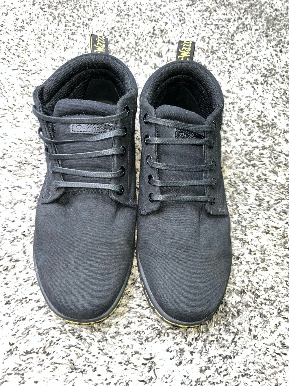 Dr. Martens Men’s Black Canvas Lace-Up Sneakers US 8 UK 7 EU 41 Rubber